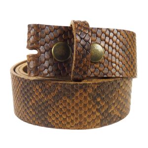 Great Western Ledergürtel Western Style Snake Brown