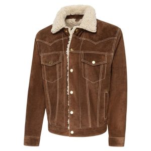 Stars & Stripes Herren Western Lederjacke Decker braun